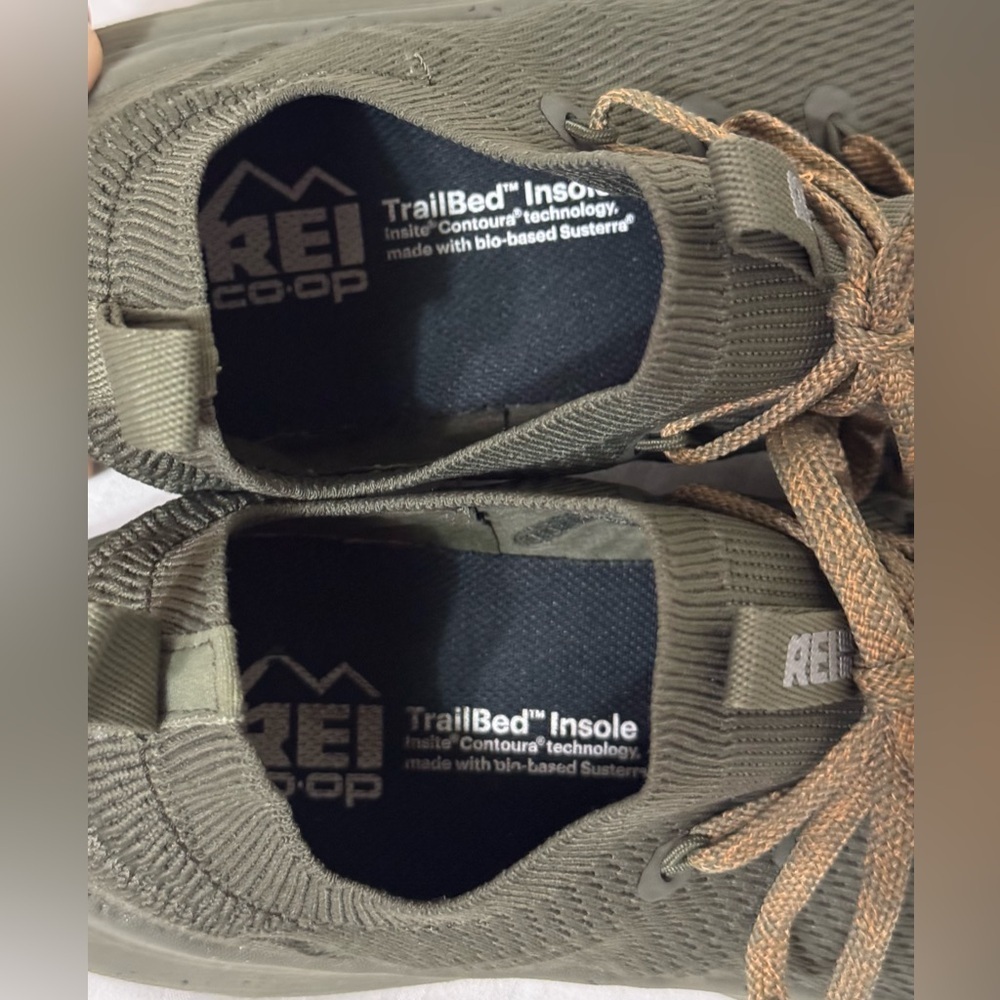 REI Co-op Beyonder Sneakers Olive Green Athletic Sock Knit Mesh Women's 9.5 - Picture 7 of 14